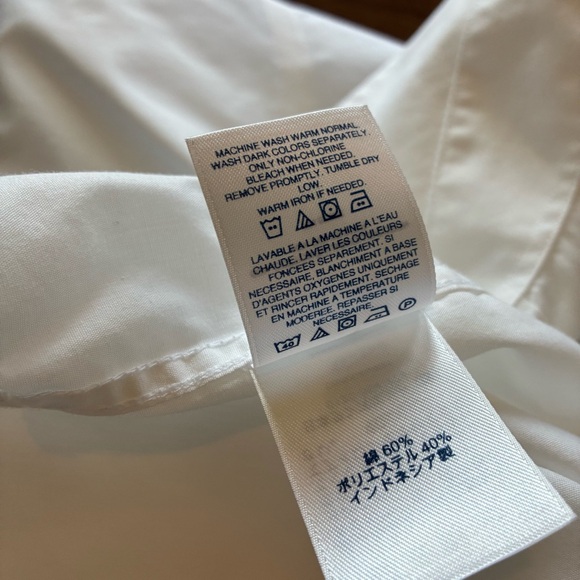 Lands' End Outfitters Men's Shirt Size 16 1/2x35 Button Down Pocket Cotton Blend - Picture 5 of 7